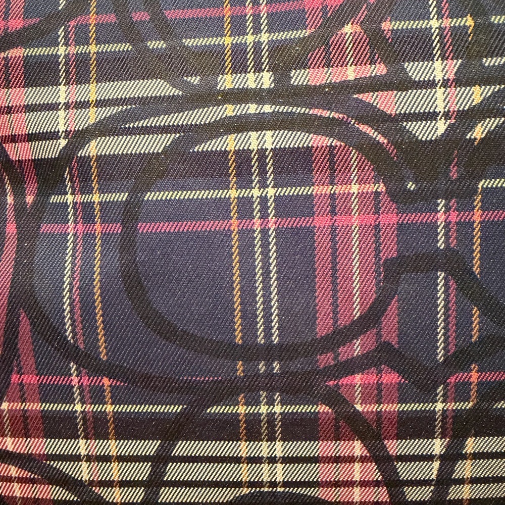 Coach Tartan Navy and Pink Plaid Signature Tote - Picture 8 of 12
